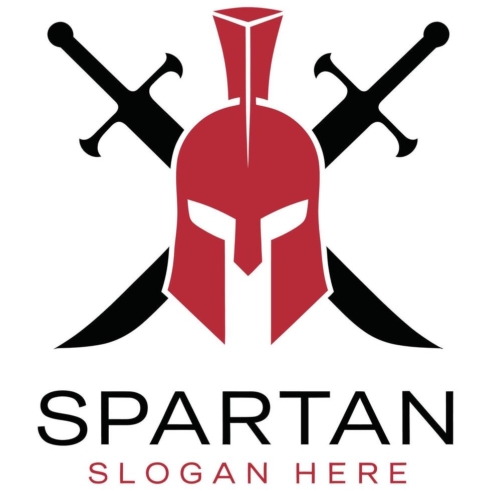 Minimalist Spartan Helmet Design. vector