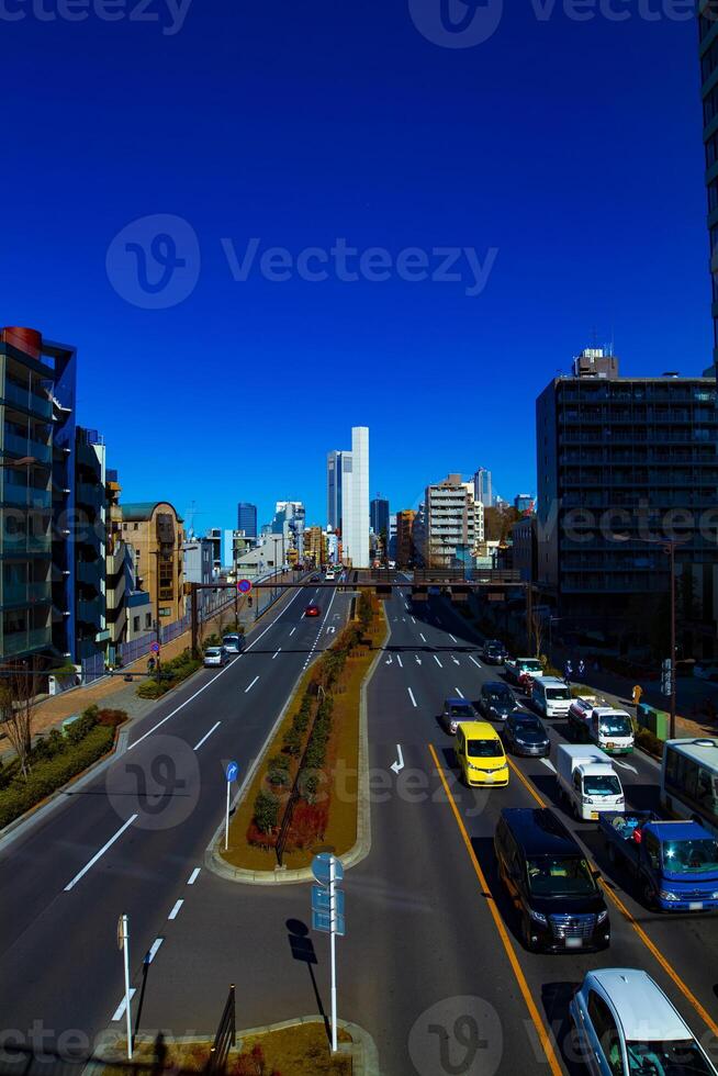 City street at the downtown in Tokyo daytime photo