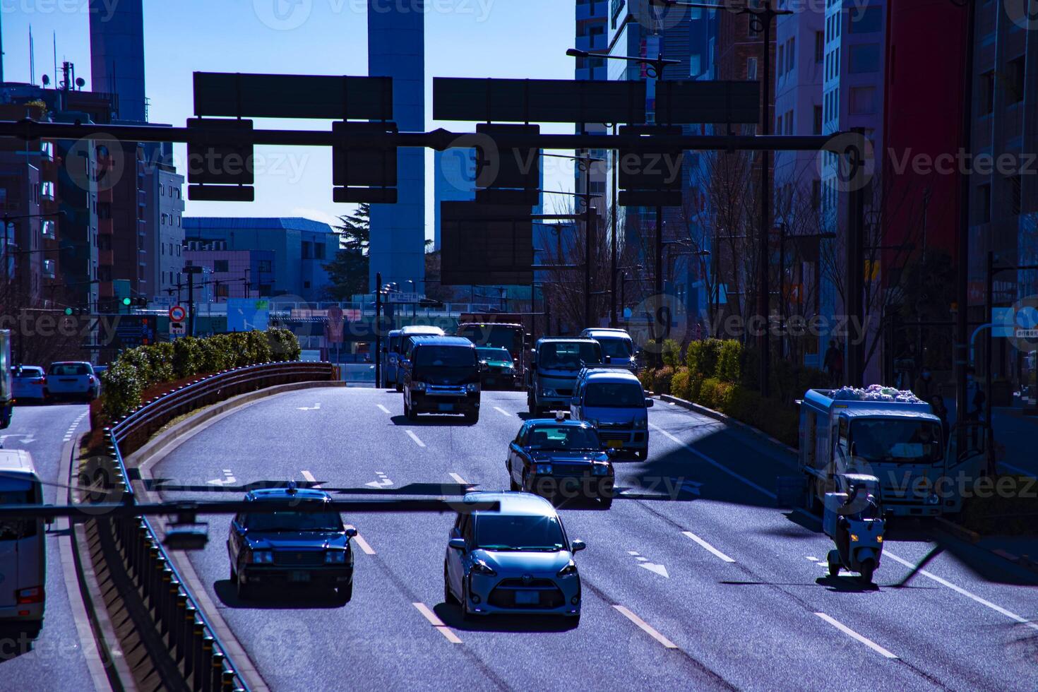 City street at the downtown in Tokyo daytime photo