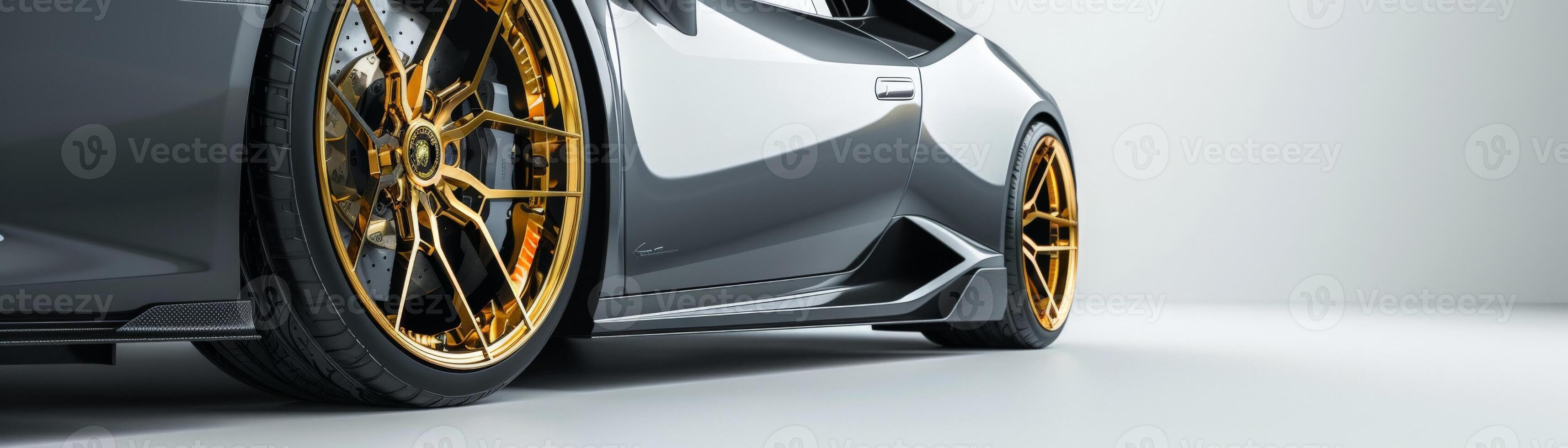 Lamborghini with Gold Wheels. photo