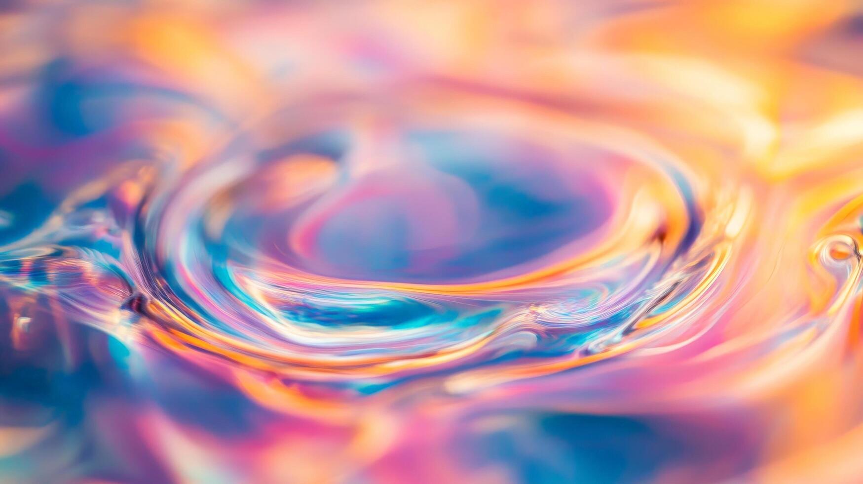 Abstract Water Ripples with Vibrant Colors. photo