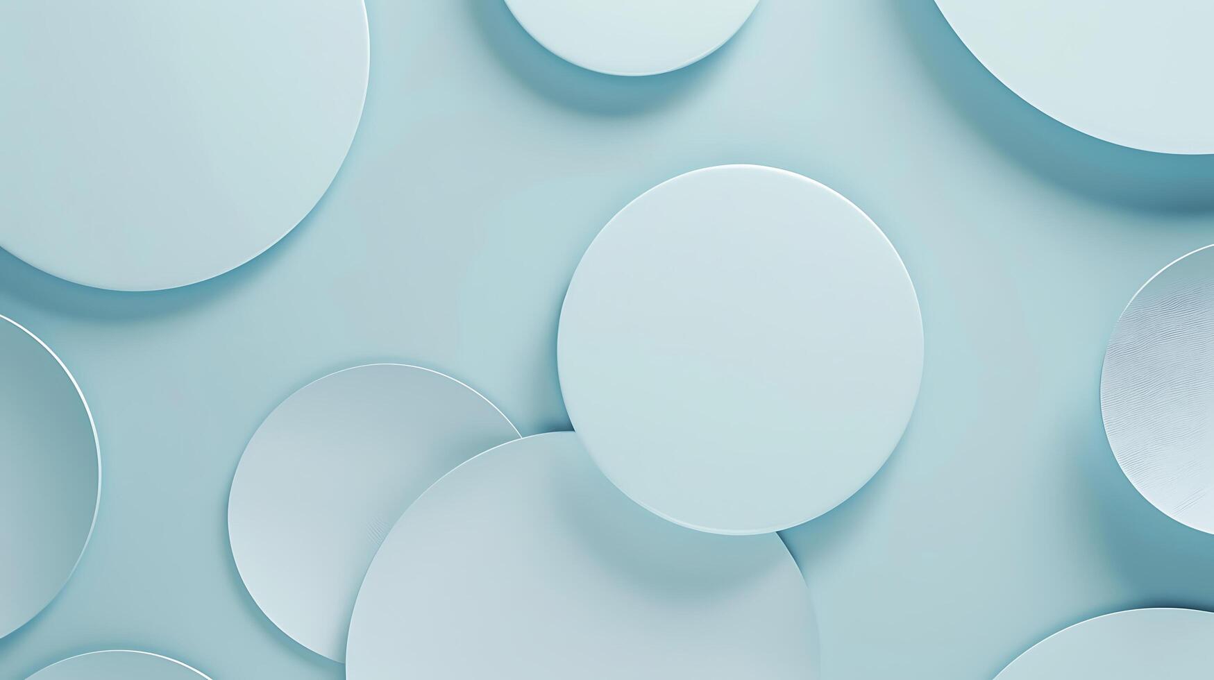 Abstract Composition of Various Mint Green Circles Overlaid on a Soft Blue Background for Creative Design Projects and Artistic Concepts photo
