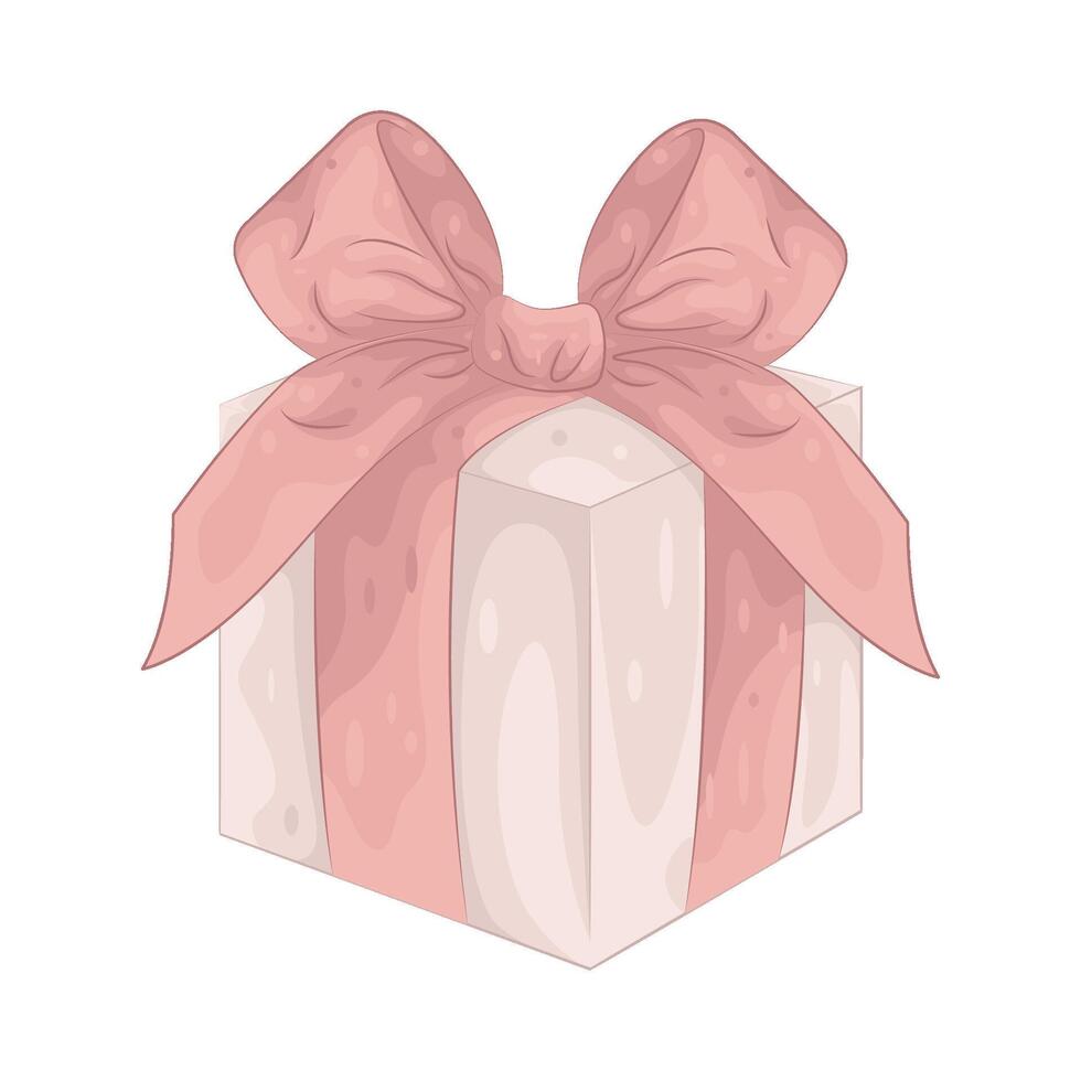 pink gift box illustration vector