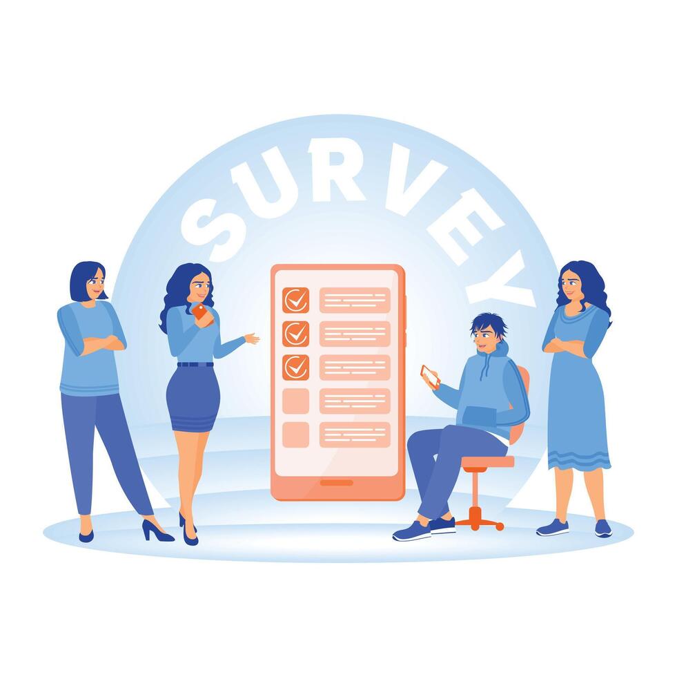 Customer feedback using internet concepts. vector
