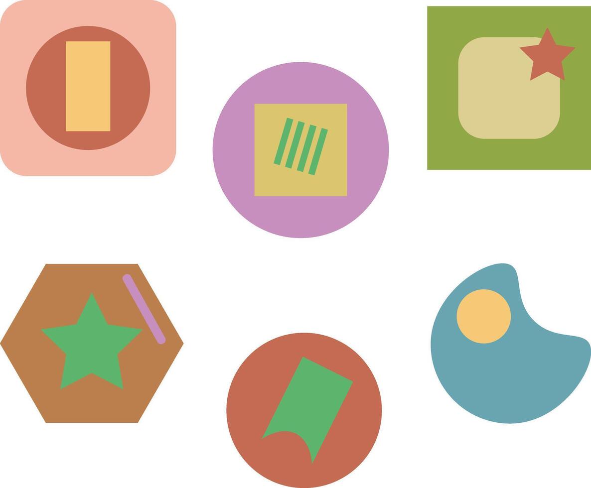 Abstract shapes form elements illustration. symbol sign design. for your unique icon vector