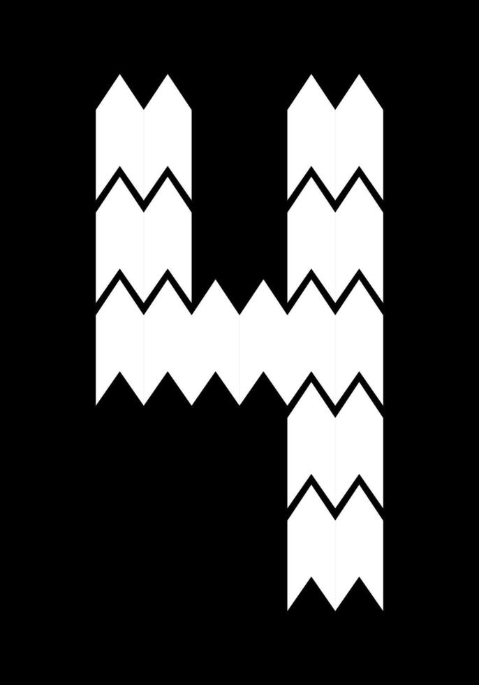 Design number 4 looks like it has fur and serrated. Suitable for sporty lovers, gamers, or t-shirt designs, hoodies, mugs, hats, and so on. vector