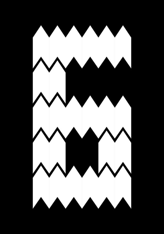 Design number 6 looks like it has fur and serrated. Suitable for sporty lovers, gamers, or t-shirt designs, hoodies, mugs, hats, and so on. vector