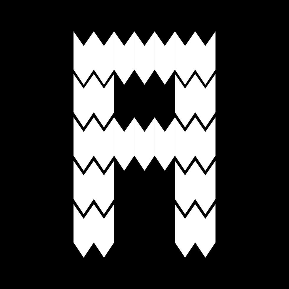 Letter A . Serrated and Hairy. Suitable for sporty lovers, gamers, or t-shirt designs, hoodies, mugs, hats, and so on. vector