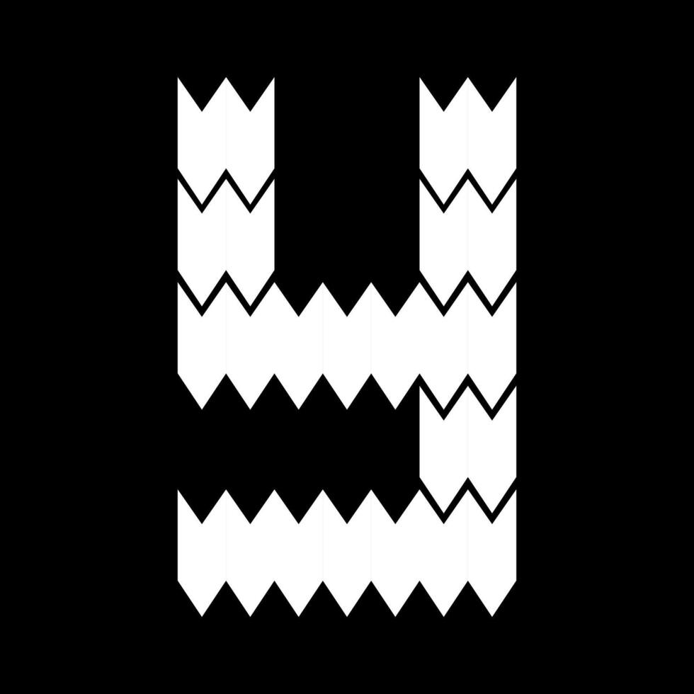Letter Y . Serrated and Hairy. Suitable for sporty lovers, gamers, or t-shirt designs, hoodies, mugs, hats, and so on. vector