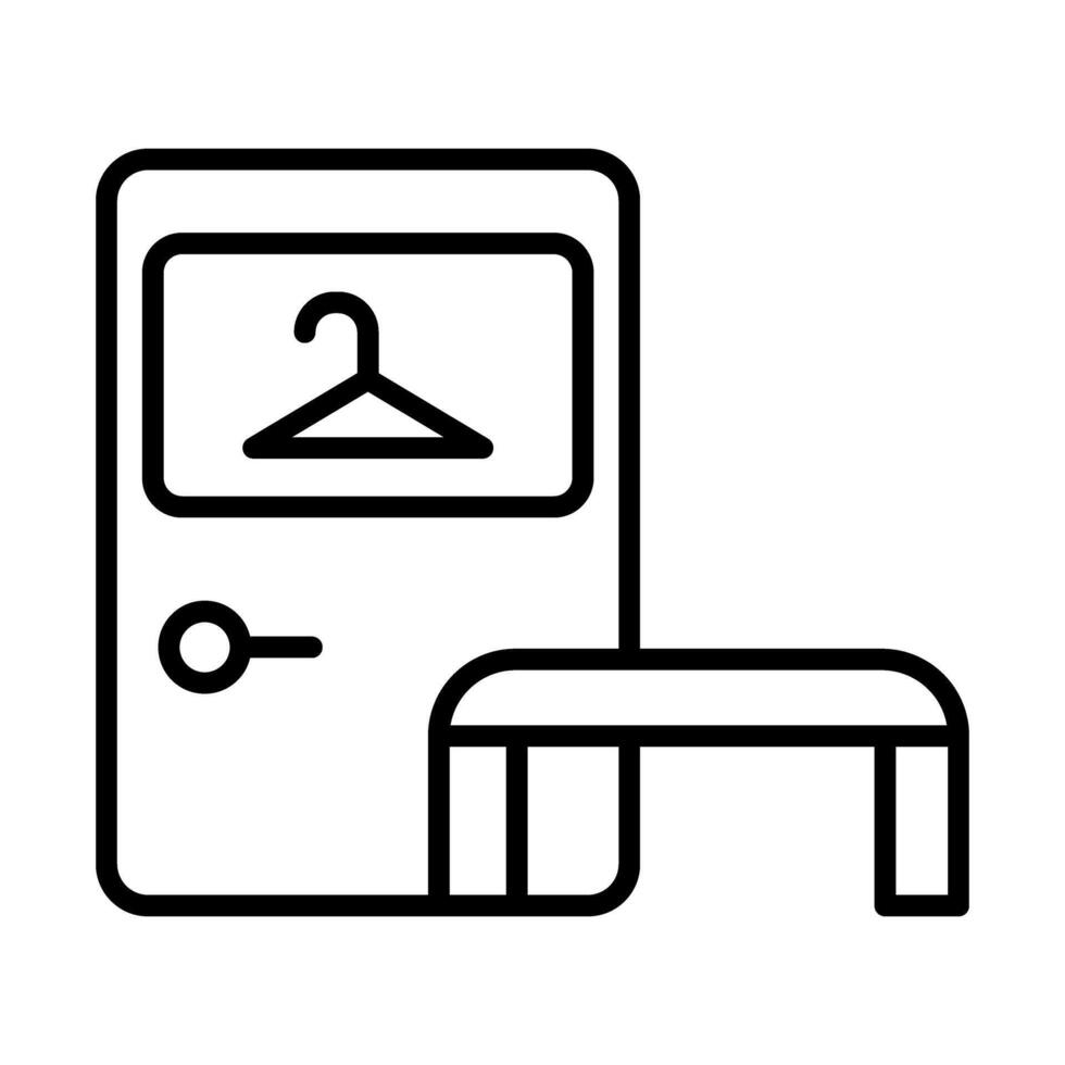 2010-Changing room black line icon design vector