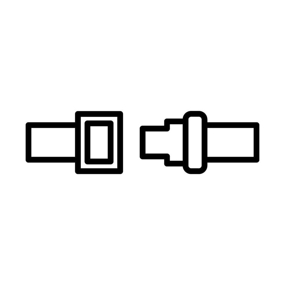 Seat Belt black Line Icon Design vector