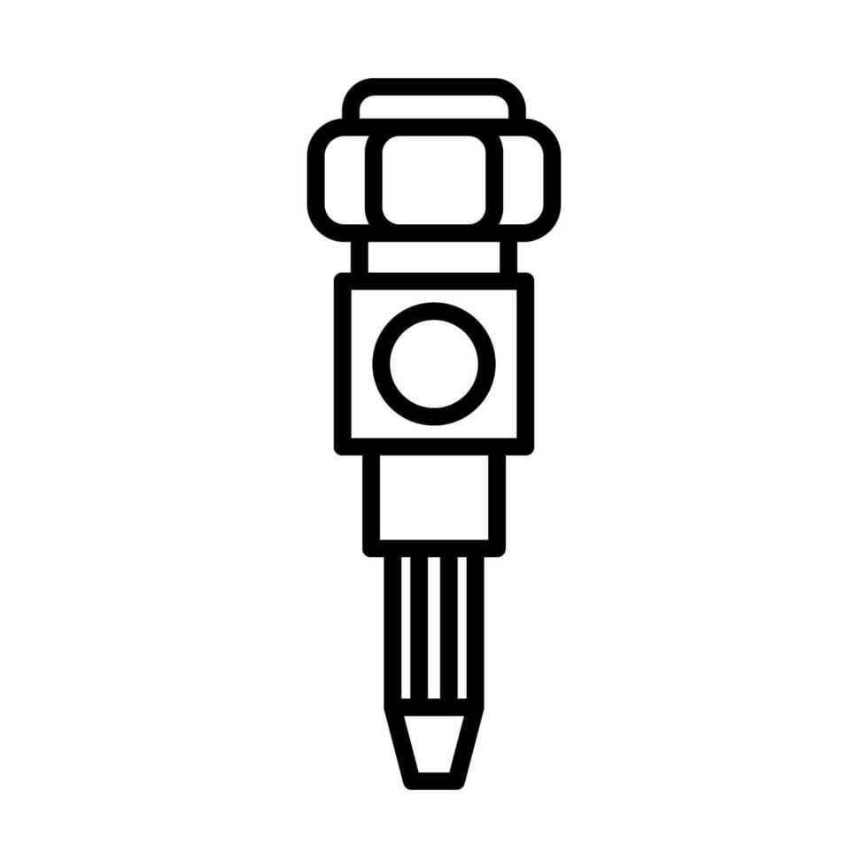 Fuel Injector Line Icon Design vector