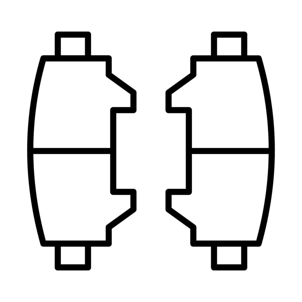 Brake Pad Line Icon Design vector