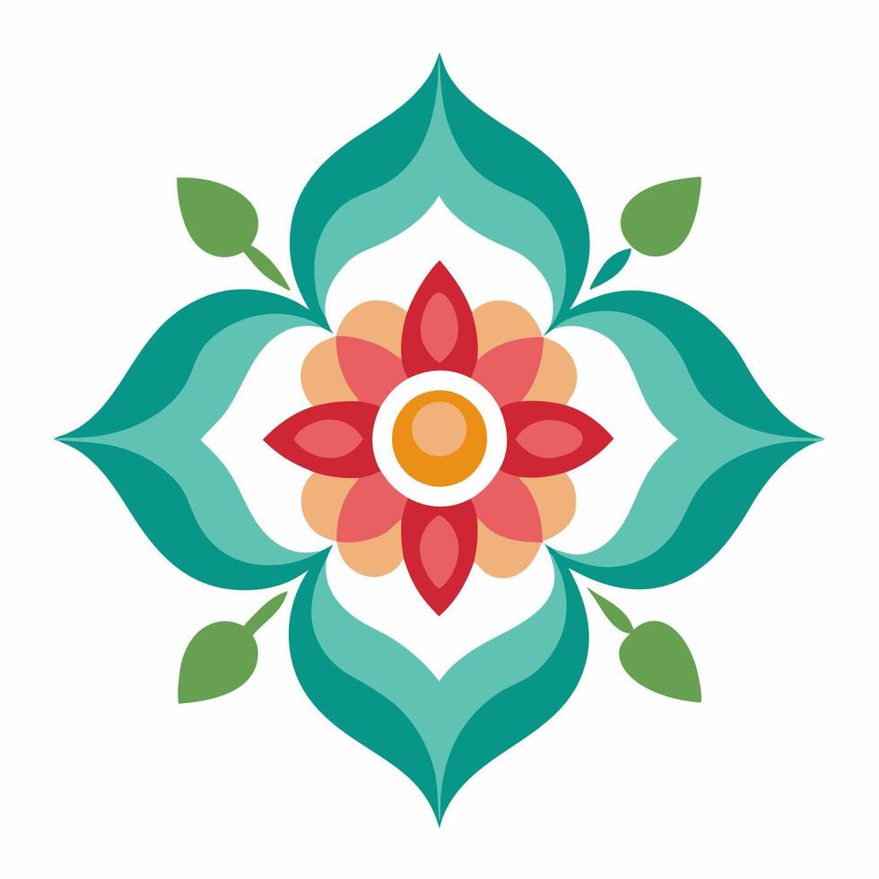 Beautiful Botanical Ornament Illustration with Decorative Elements vector