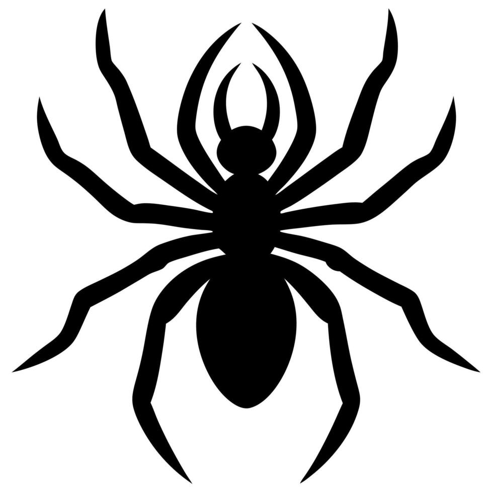Spider Silhouette Art in Desaturated Tones vector