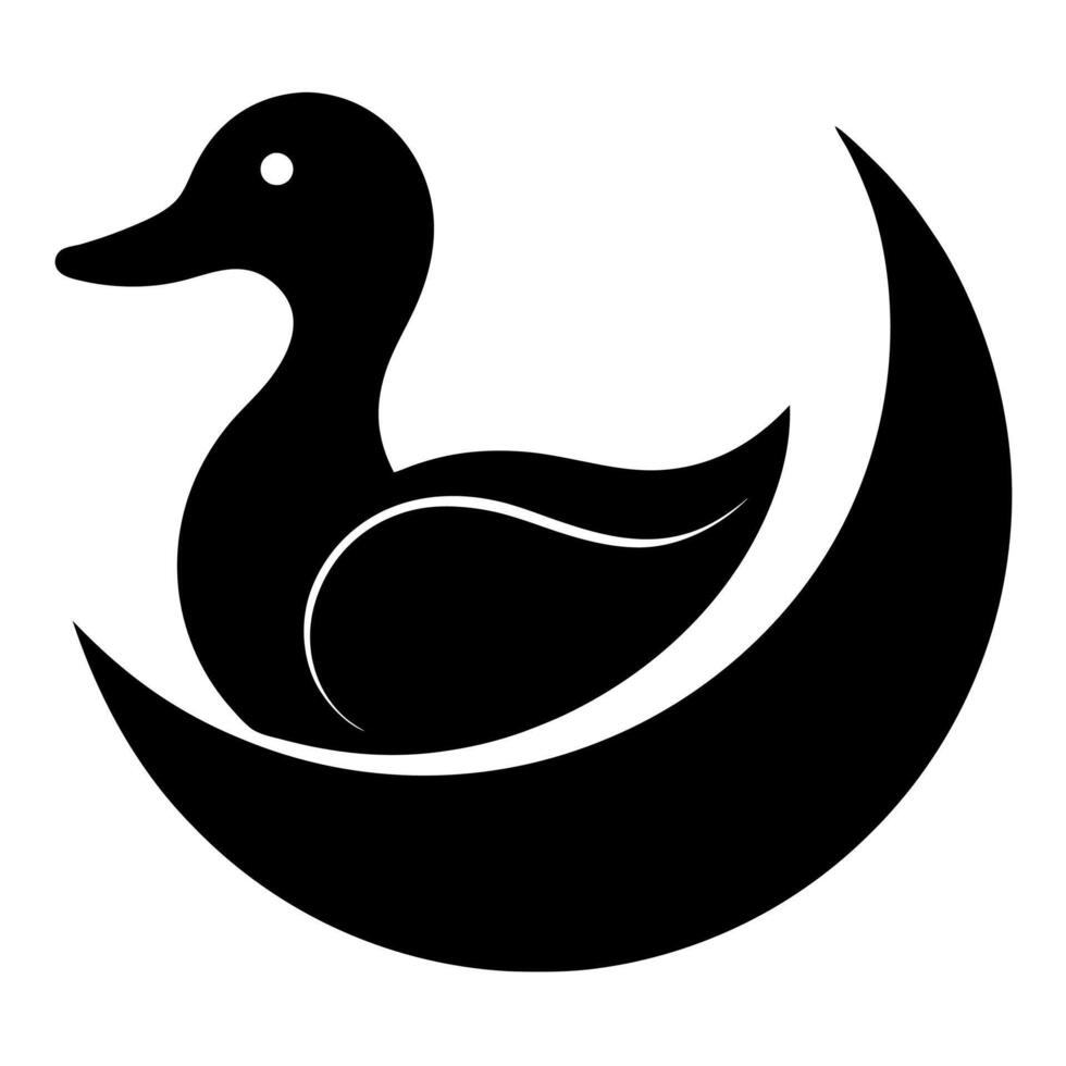 Minimalist Duck Icon Logo Illustration for Branding vector