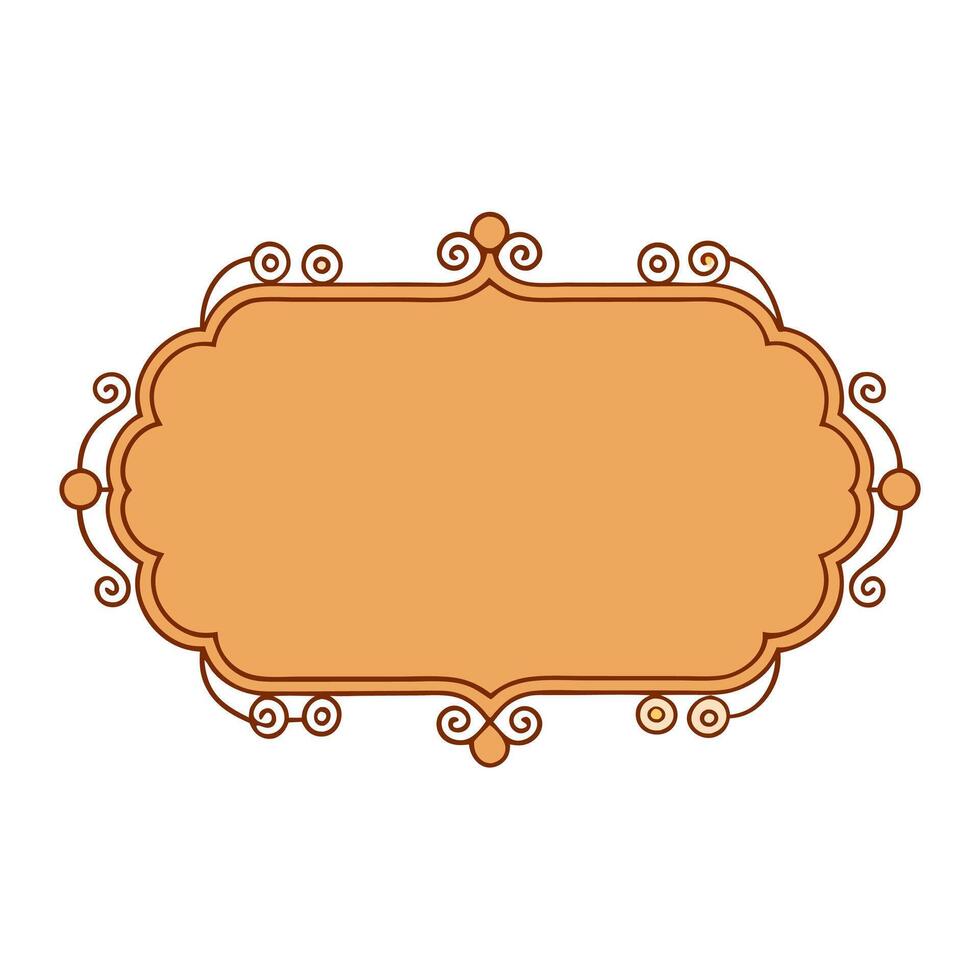 Vintage photo frame drawing ideal for art and display projects vector