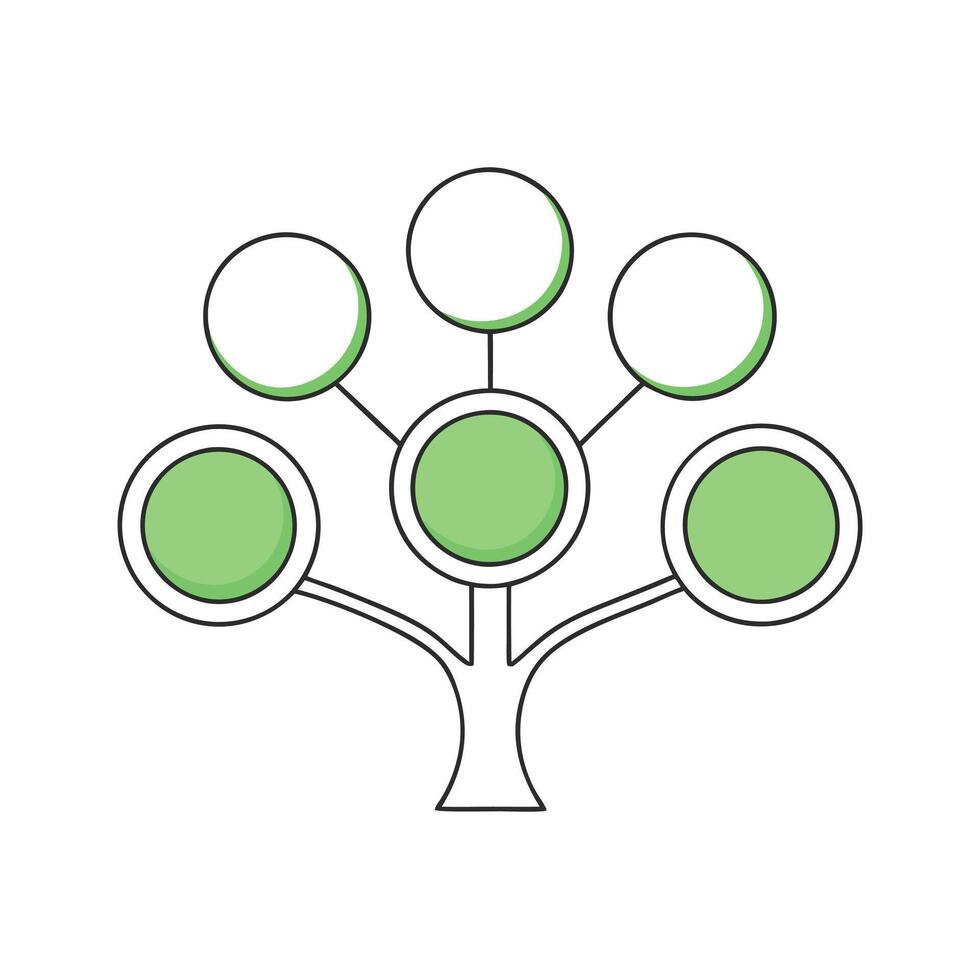 A family tree concept showing generational vector