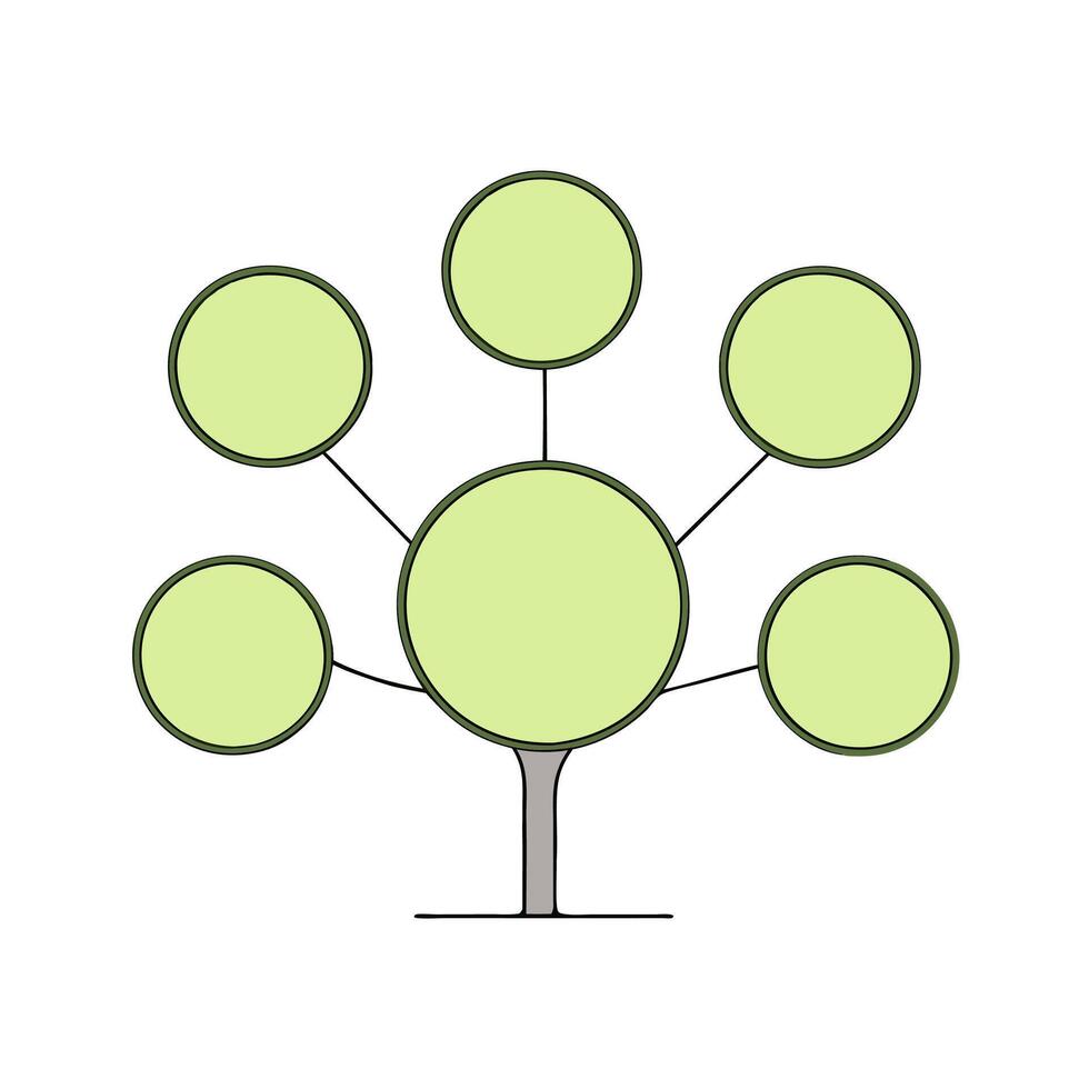 A family tree concept showing connections and ancestral roots. vector