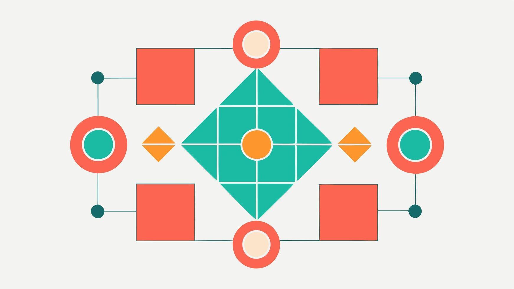 Modular with Desaturated Colors for Trendy Visuals vector
