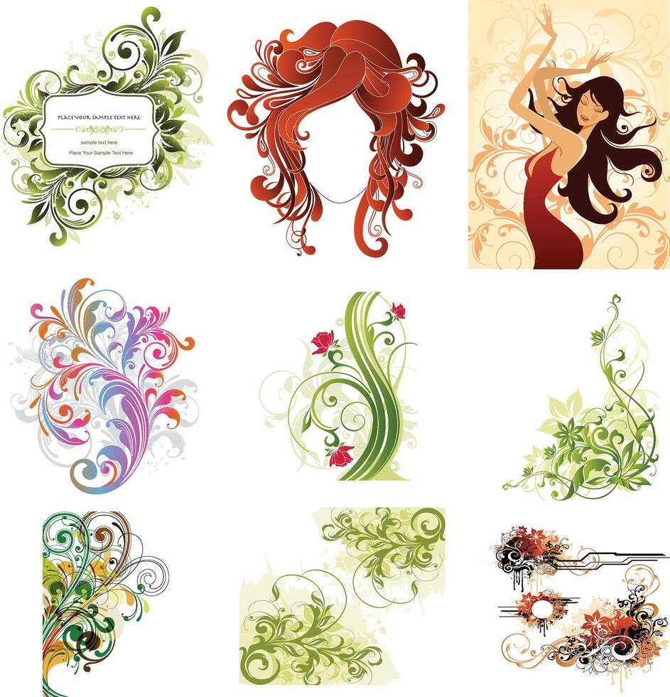 The new Collection of decorative elements for design. illustration vector