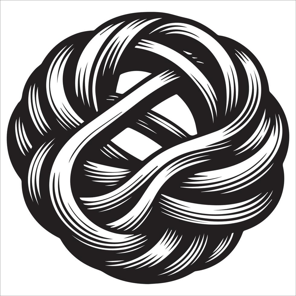 Endless Unity Silhouette of the Eternal Knot vector