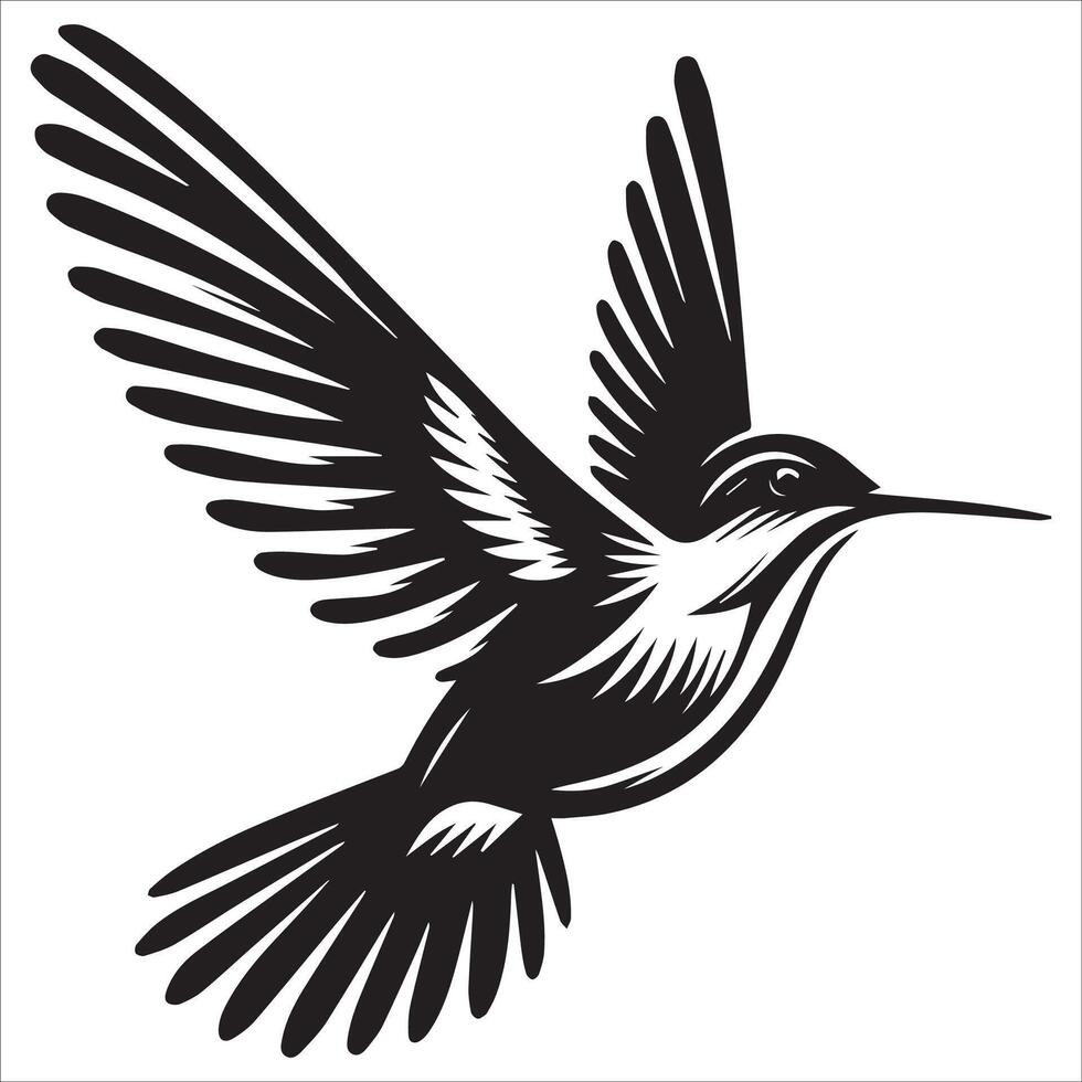 Wings of Light Hummingbird in Flight vector