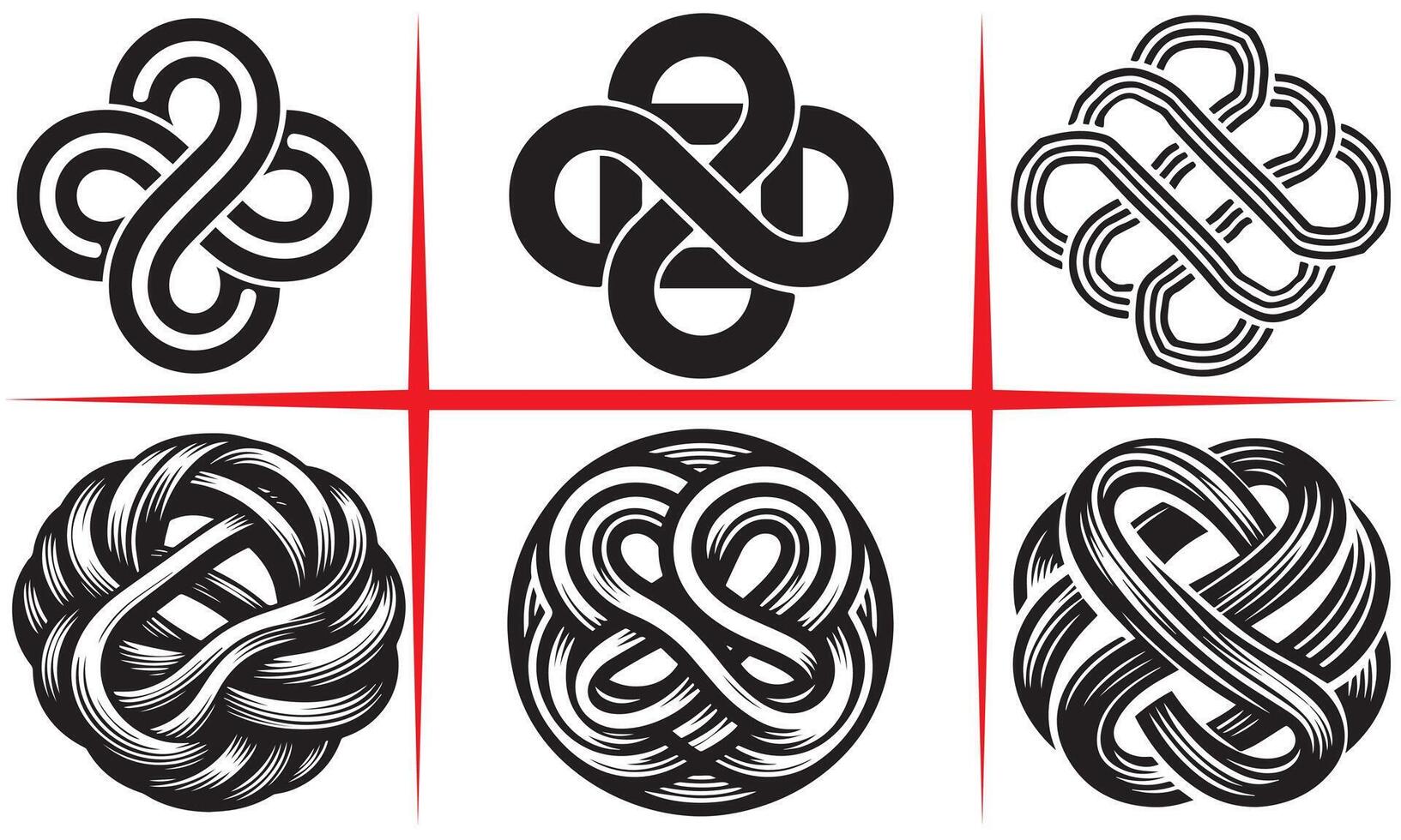 Eternal Knot of Unity Silhouette vector