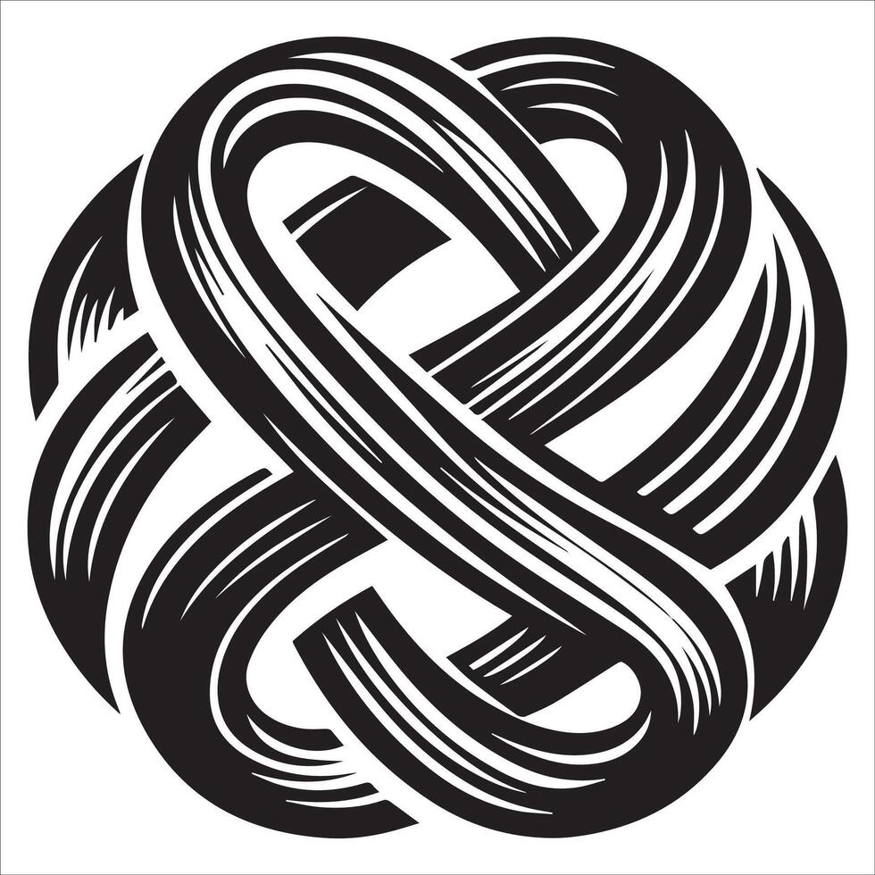 Sacred Geometry Silhouette of the Eternal Knot vector