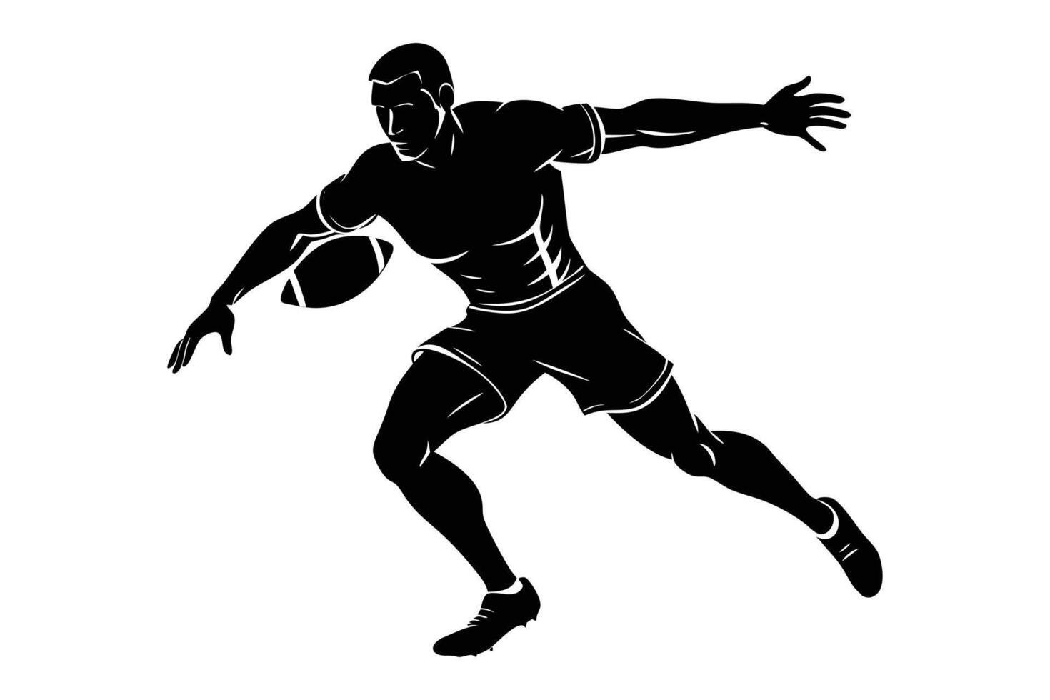 A rugby player silhouette design vector