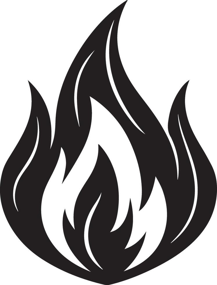 Fire Icon Silhouette for Digital Use vector