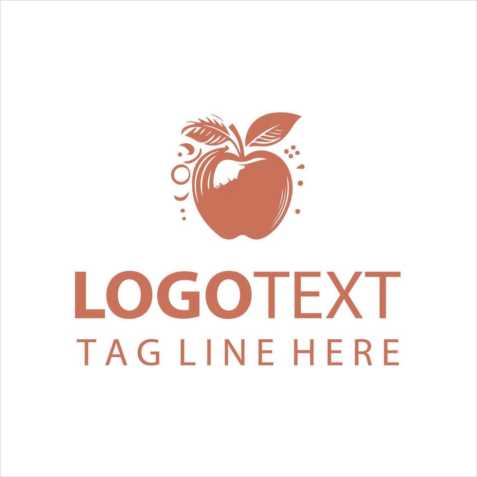 Orchard Sprout Apple logo vector