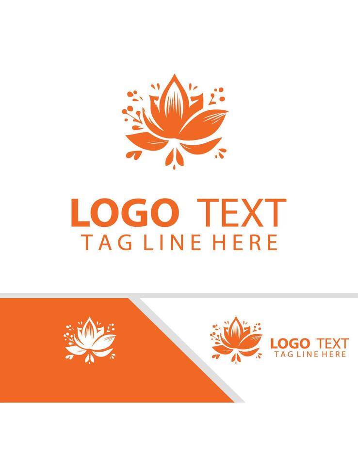 Fleur Fern floral gift logo vector