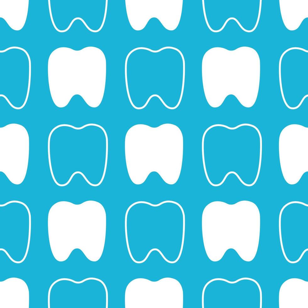 Minimalistic background with teeth. Seamless pattern. vector