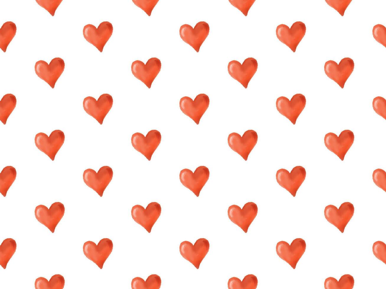 Red heart. Seamless pattern on white background. vector