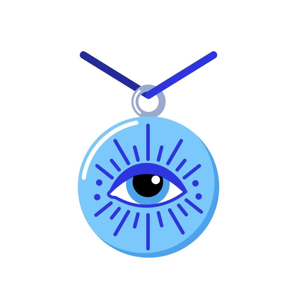 Evil eye. Eye of Providence. Linear illustration. Magic celestial witchcraft symbol. Masonic symbol. illustration. vector