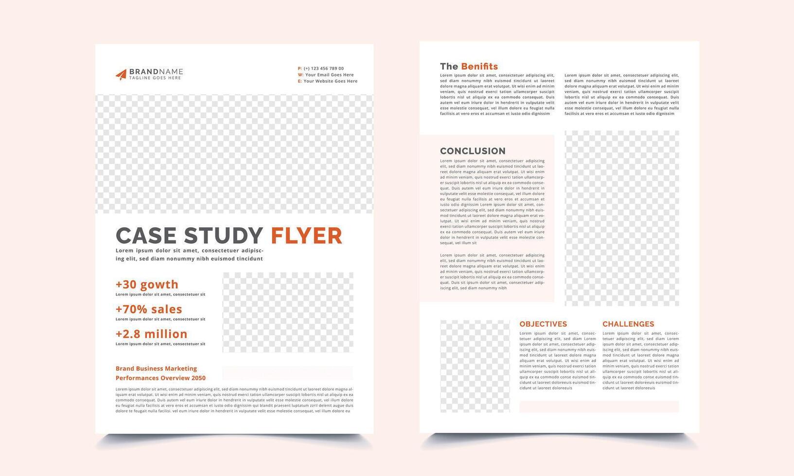 Double Side Flyer Template vector