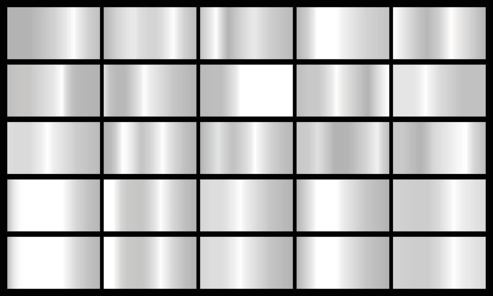 Set of silver texture background Silver background texture Steel metal background templates Metal gradient collection vector