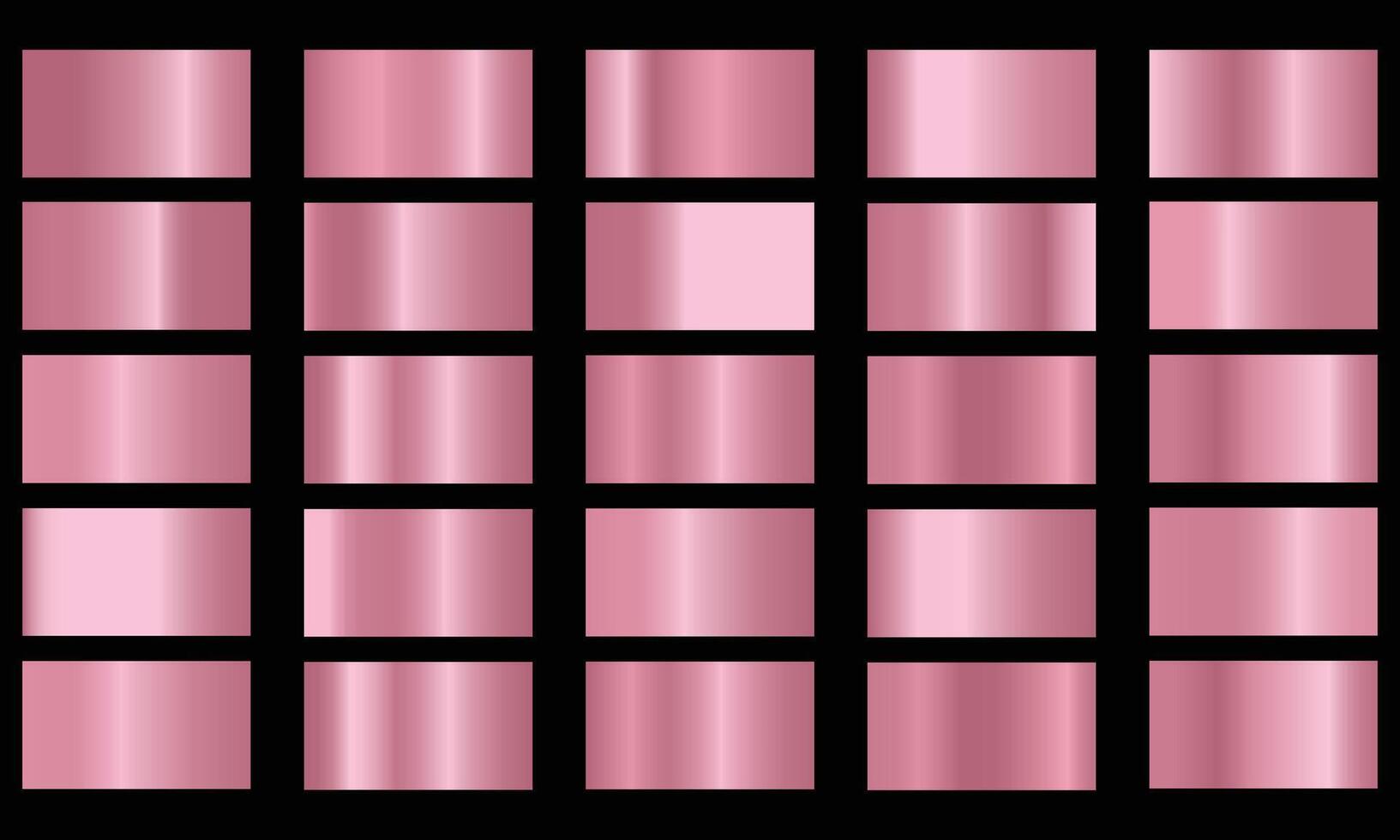 Collection of Brilliant plates with rose gold effect vector