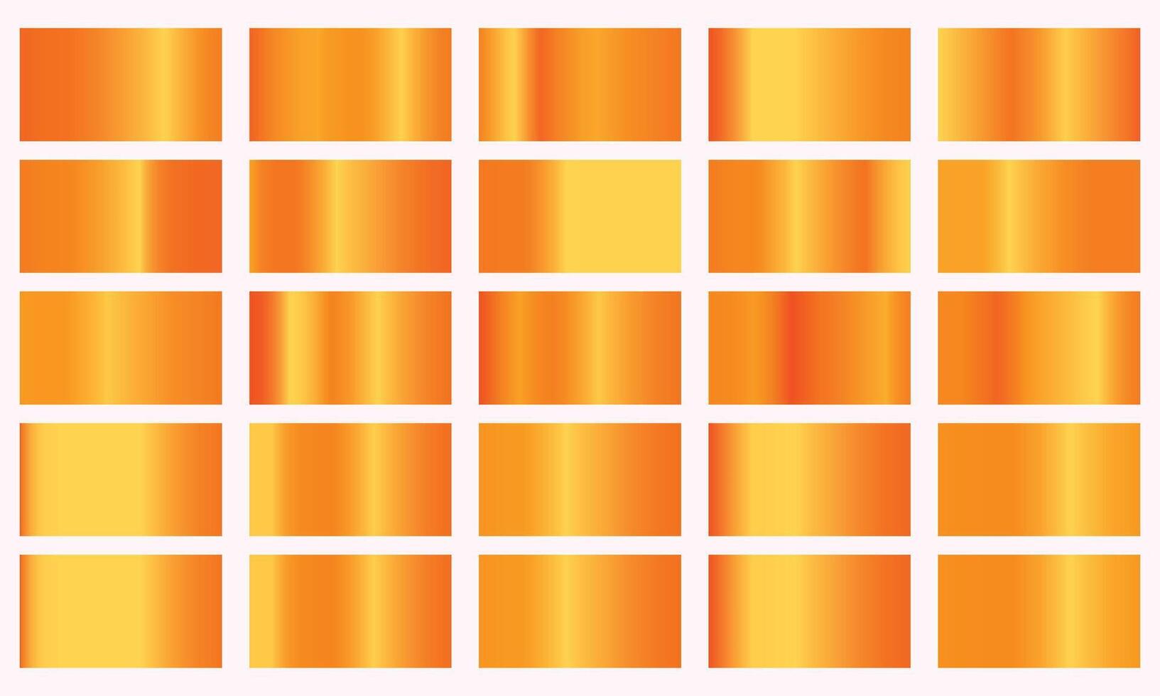 Collection of elegant metallic gradient shiny gold vector