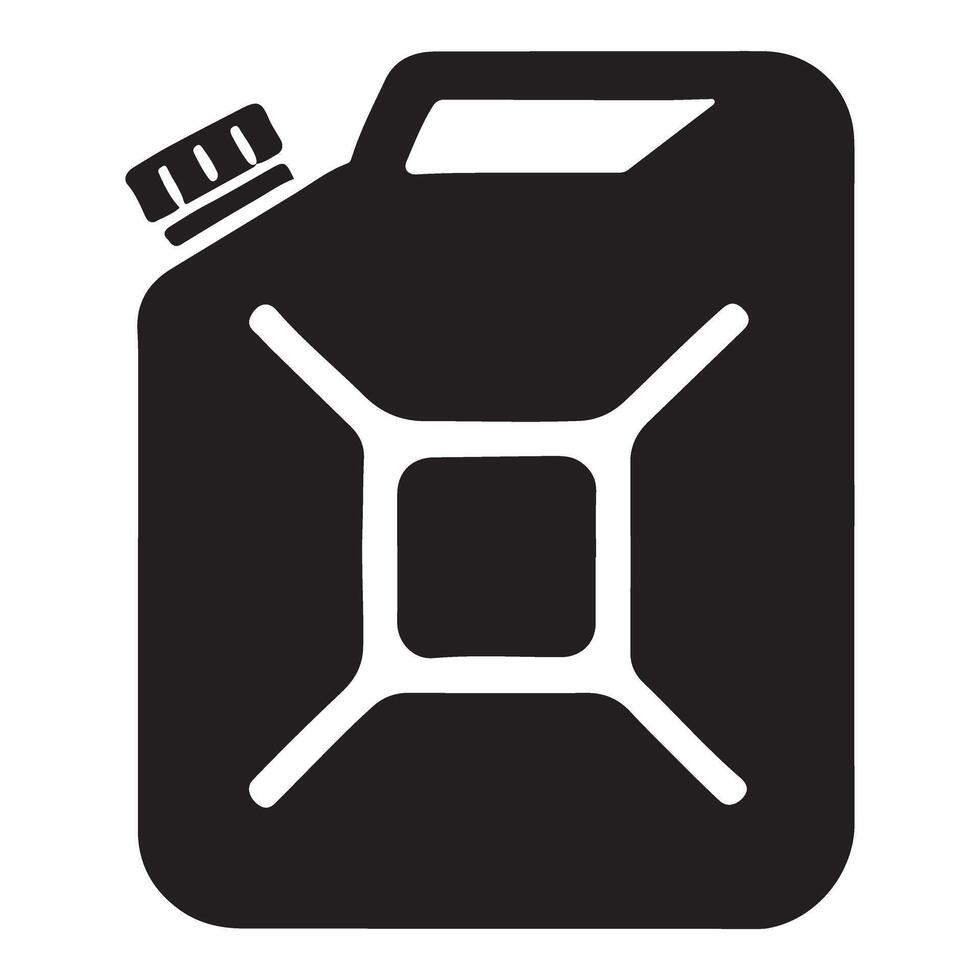 Silhouette of a Classic Gasoline Jerrycan vector
