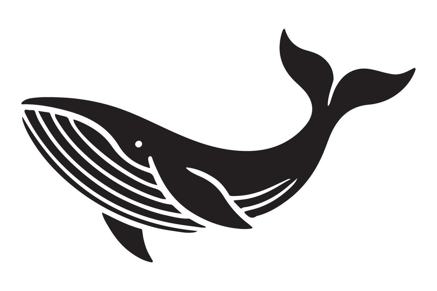 Majestic Humpback Whale Silhouette Illustration vector