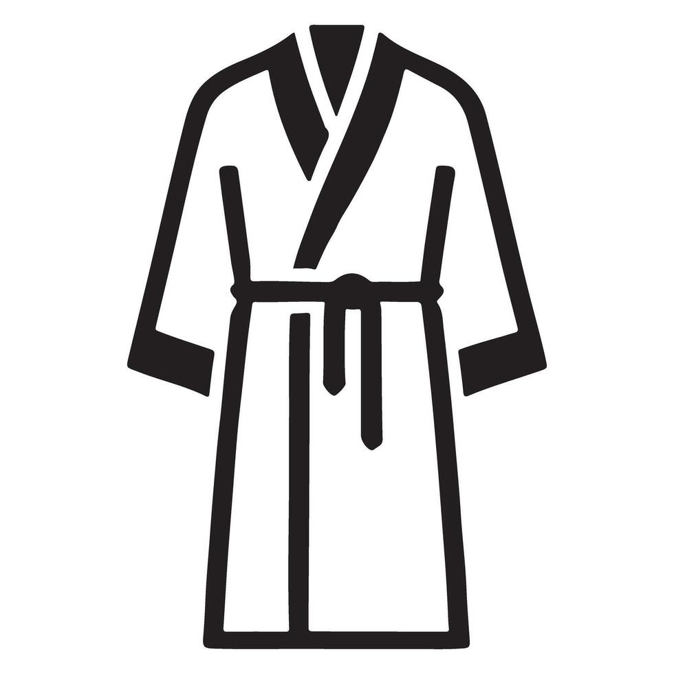 Classic Bathrobe Silhouette Illustration Design vector