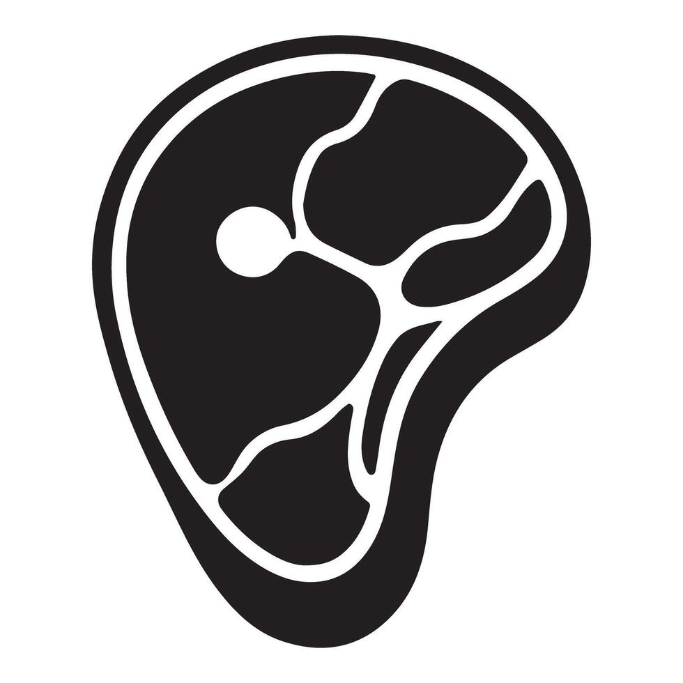 Steak Silhouette A Cut of Meat Illustration vector