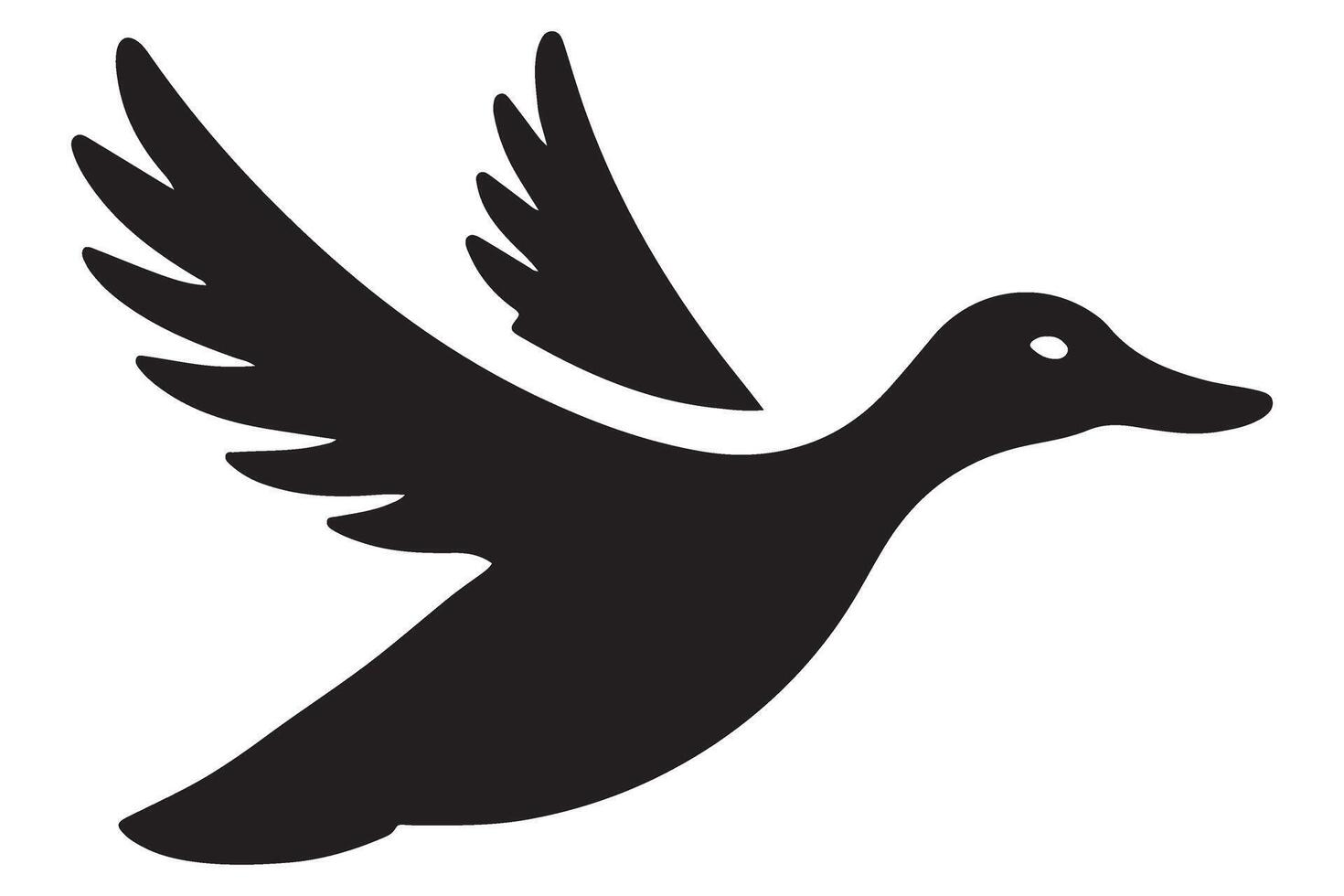 Flying Duck Silhouette Graphic Design vector