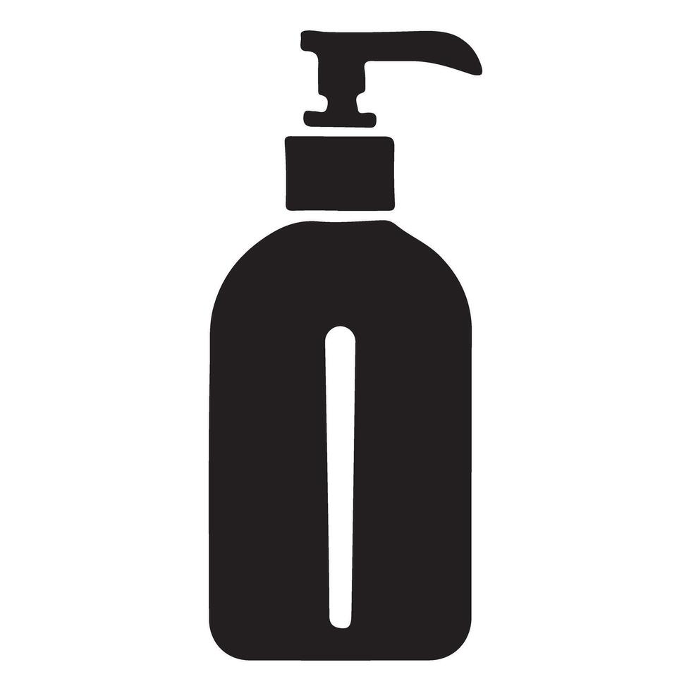 Silhouette Illustration of a Pump Bottle Dispenser design vector