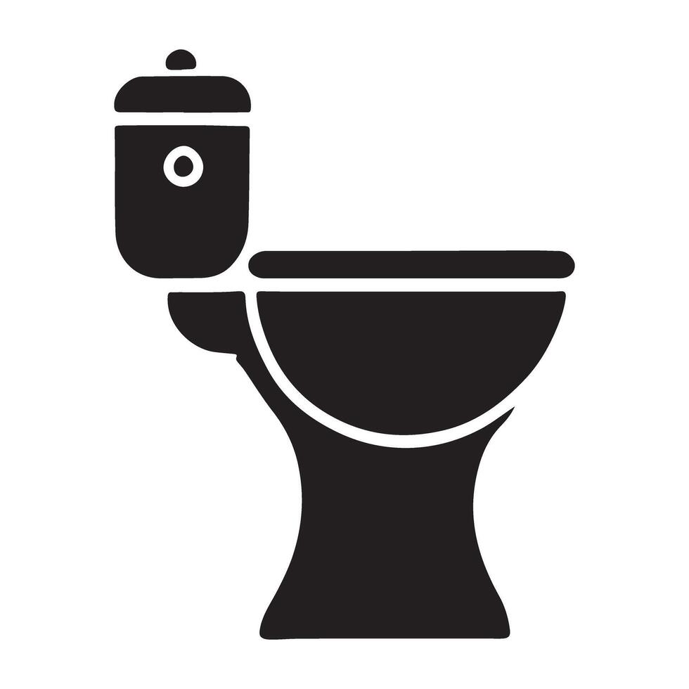 Toilet Silhouette Illustration for Bathroom Design vector