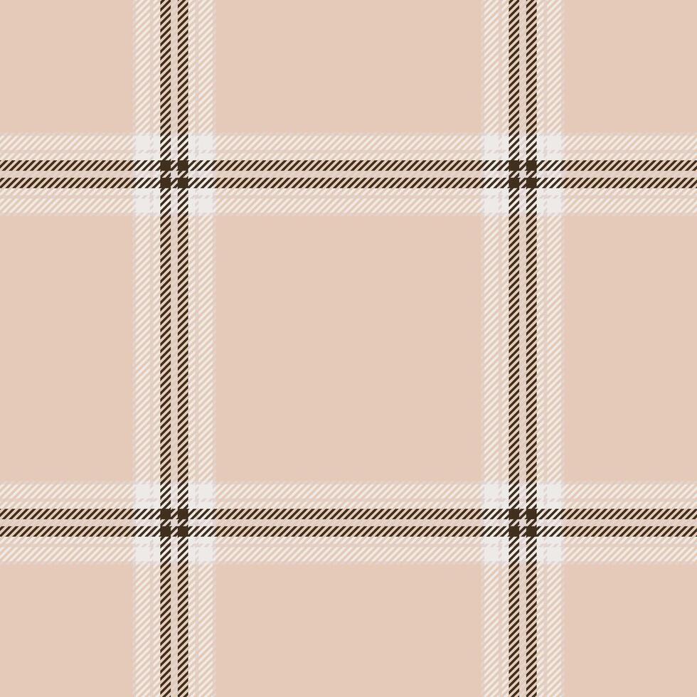 Elegant neutral plaid pattern. Perfect for fashion, textile, and website backgrounds. Subtle design with soft beige and brown tones creates a sophisticated aesthetic. vector