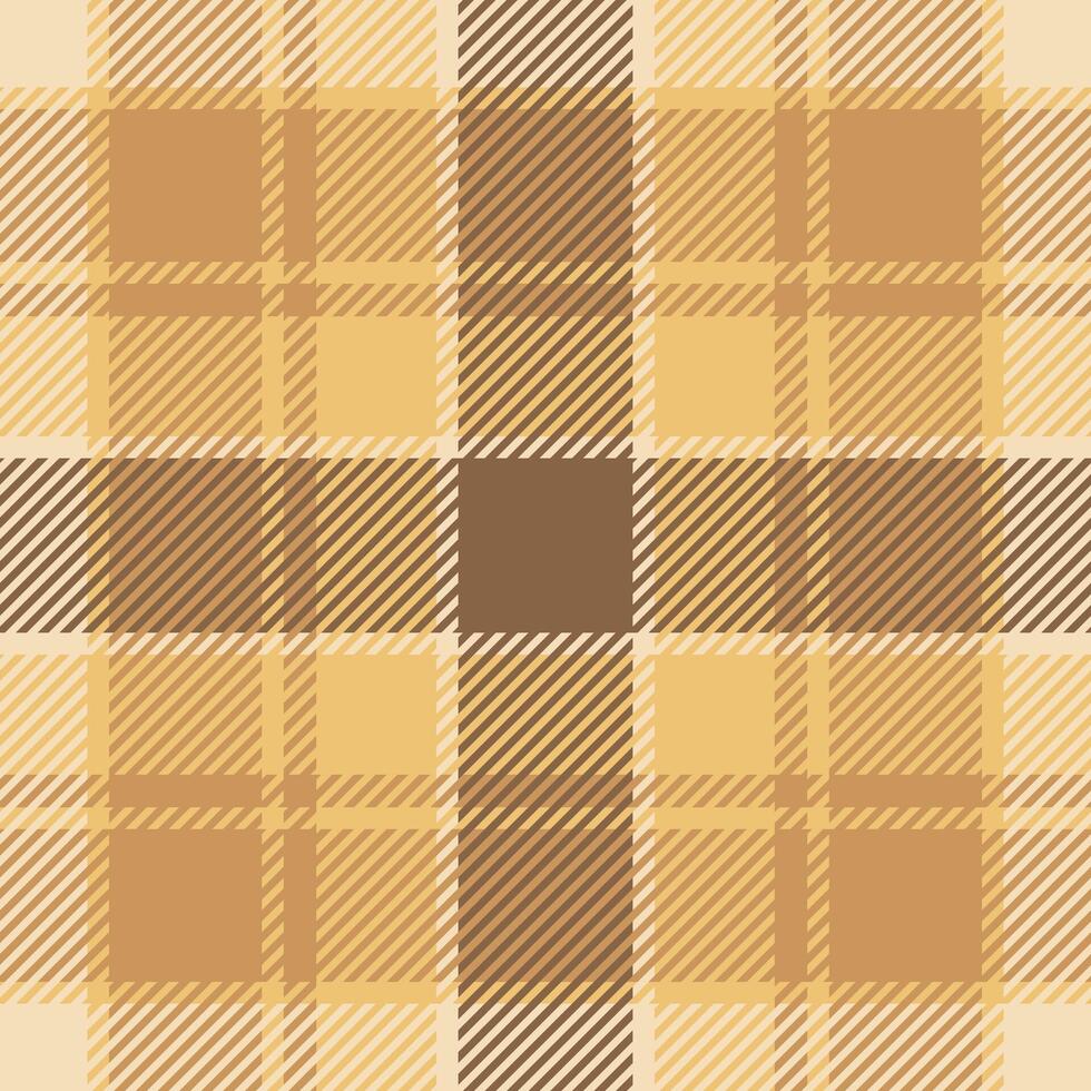 Elegant beige and brown plaid pattern. Perfect for textile design, fashion, backgrounds, or website layouts. Subtle yet stylish, this seamless texture offers a sophisticated aesthetic. vector