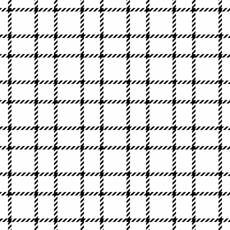 Top check texture plaid, model textile seamless background. Coat fabric tartan pattern in white and black colors. vector